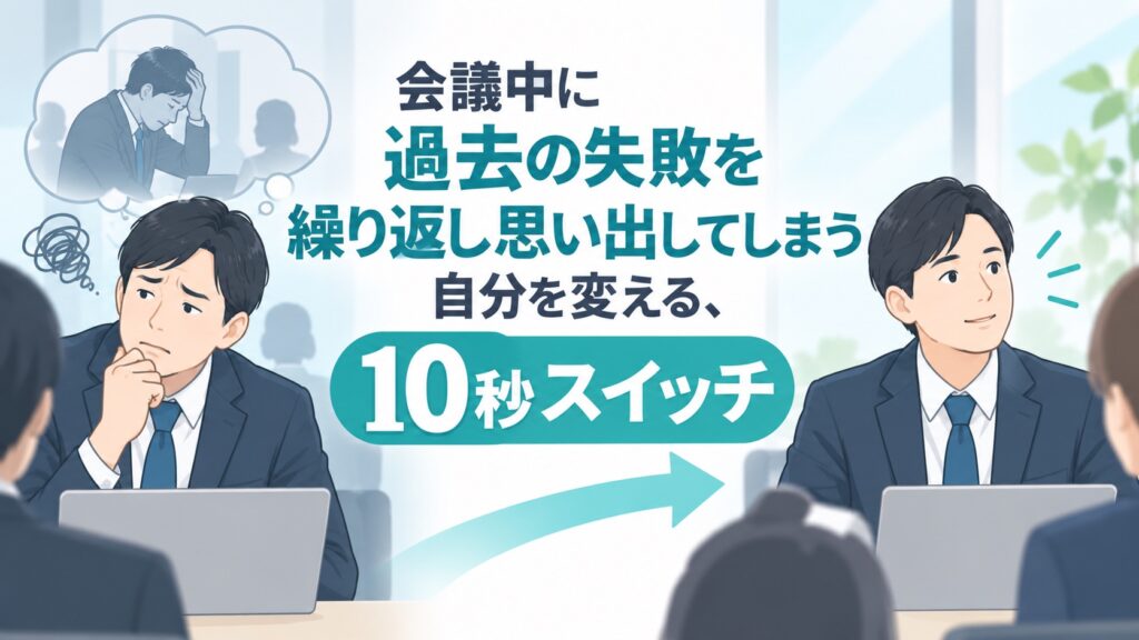 会議中に過去の失敗を繰り返し思い出してしまう自分を変える、10秒スイッチ
