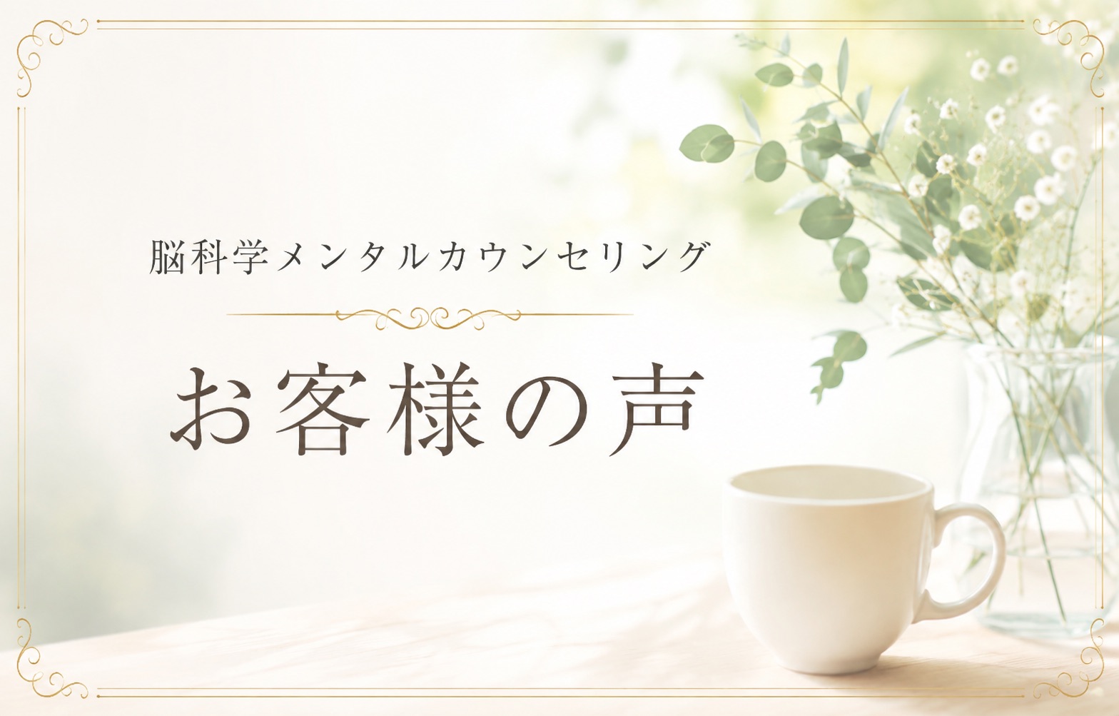 脳科学メンタルカウンセリングお客様の声